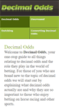 Mobile Screenshot of decimal-odds.com