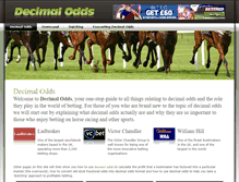 Tablet Screenshot of decimal-odds.com